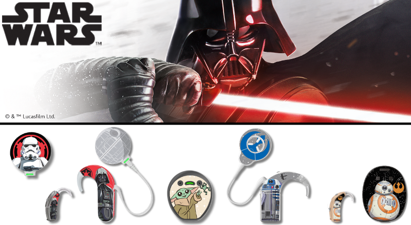 ¡Estreno de las carcasas galácticas SmartEar inspiradas en Star Wars™ para procesadores de audio y audífonos!