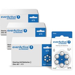 Batterien everActive ULTRASONIC 675 -3x boxen (180 Stück)