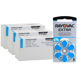 Batterien Rayovac Extra Advanced 675 - 3x boxen (180 Stück)