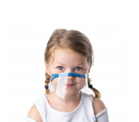 Transparente Schutzmaske für taube und schwerhörige Kinder
