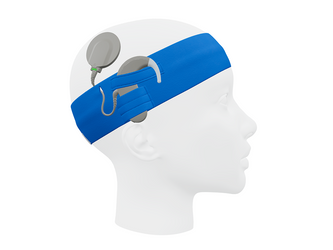 Universal cotton headband - blue