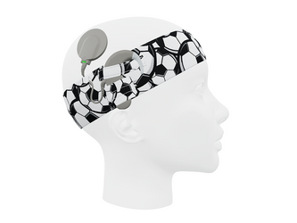 Universal cotton headband - football white