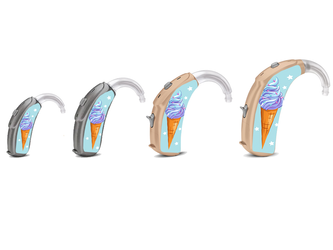 Universal skins for hearing aids - ice cream