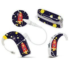 Skins / stickers for AB Naida / Naptun audio processor - rocket