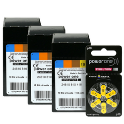 Batteries Power One Evolution VARTA  3x box (180 pcs) - type 10 (PR70) 