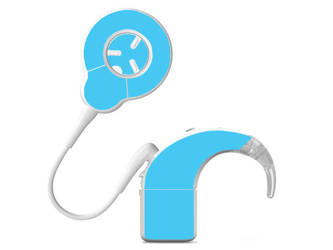 Skins / stickers for Cochlear Nucleus 8 audio processor - blue