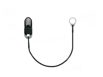 Single clip-on hooks for one processor / hearing aid - black