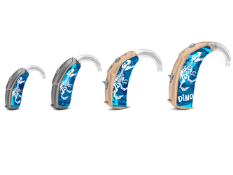 Universal skins stickers for hearing aids - dino