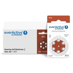 Batteries everActive ULTRASONIC - type 312 (PR41) BOX (60 pcs) 