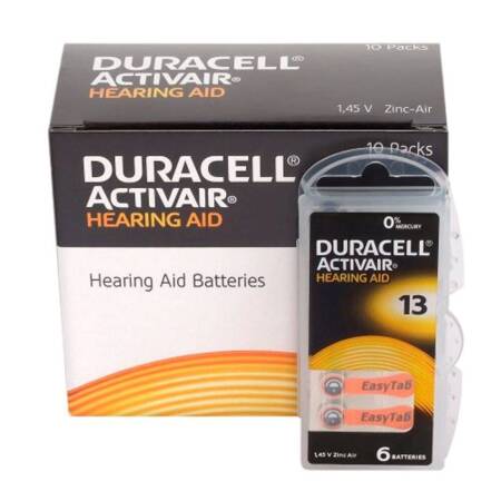 Batteries Duracell ActivAir - type 13 (PR48) Box (60 pcs)