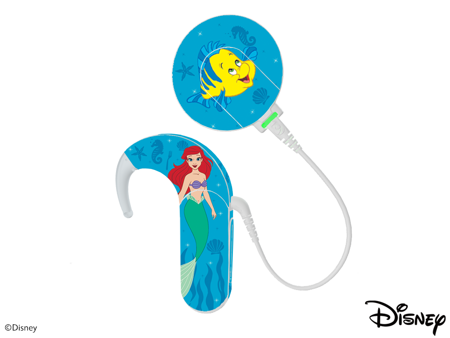 MED-EL Sonnet 1/2 audio processor skins / stickers - Disney Little Mermaid - Ariel