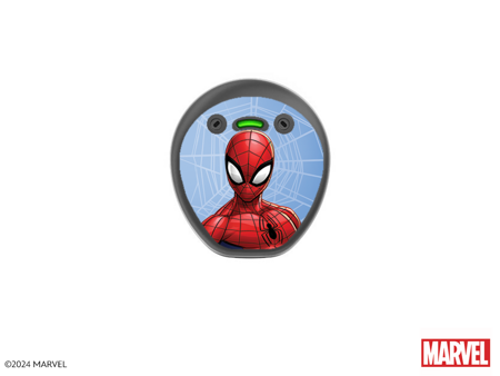 Skins / stickers for Cochlear Kanso 2 audio processor - Marvel Spider-Man