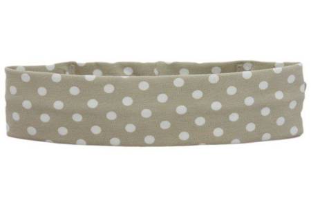 Universal cotton headband - beige with dots
