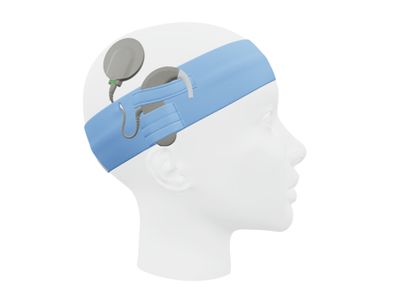 Universal cotton headband - sky blue