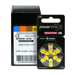 Pilas Power One Evolution VARTA - tipo 10 (PR70) 1 caja (60 unidades)