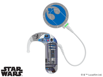 Adhesivo decorativo / skin para procesador de audio MED-EL Sonnet 3 - Lucasfilm Star Wars - R2D2