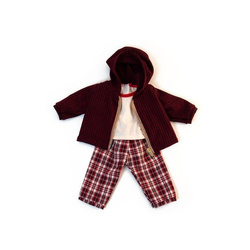 Conjunto pantalón burdeos muñeca 38 cm