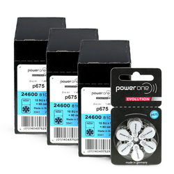 Pilas Power One Evolution VARTA 3 cajas (180 unidades) - tipo 675 (PR44)