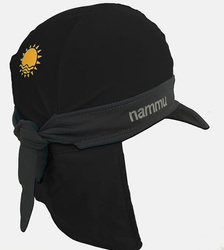 Bonnet de bain UV Nammu avec visière et protection du cou -  le noir