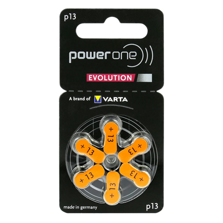 Piles pour appareil auditif VARTA Power One Evolution 13 / PR48 - 6 pièces