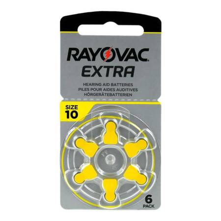 Piles pour appareils auditifs RAYOVAC EXTRA ADVANCED 10 blister (6 pièces) 