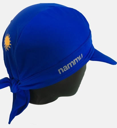 Nammu-Badekappe für Soundprozessoren / Implantate -  Blau / mit Schirm