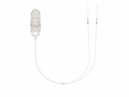Unsichtbares Doppel-Halteband für Kleidung mit Federringverschluss und Silikonschnur für verschiedene Hörgeräte