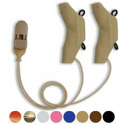 Ear Gear Cochlear Eyeglasses M1 - corded covers for two processors with eyeglasses mount