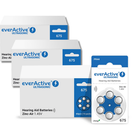 Batteries everActive ULTRASONIC 675 3x box (180 pcs)