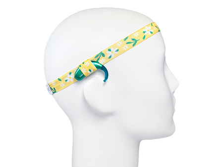 EasyFlex bands for hearing aids and/or audio processors - yellow with flowers