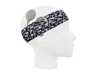 Universal cotton headband for sound processors - flowers