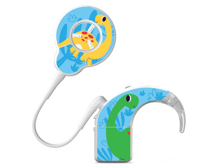 Skin für Cochlear Nucleus 8 - bunte Dinosaurier