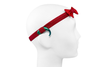 Bandeau EasyFlex GIRL pour appareils auditifs et/ou processeurs audio avec noeud  - noeud rouge 