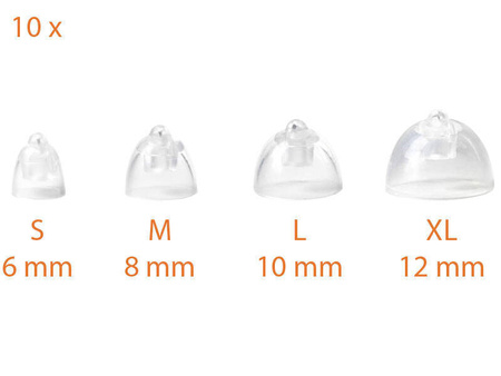 Domes / Schirmchen miniFit Bass mit Belüftungslöchern für Hörgeräte Oticon (miniFit Bass Double Vent Domes) – 10 St.