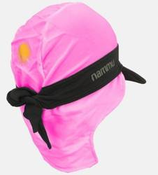 Nammu swimming cap ear flap and visior - rosa