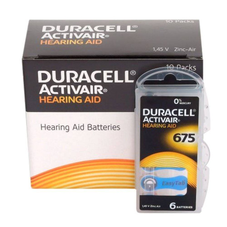 Pilas Duracell ActivAir - tipo 675 (PR44) Box (60 uds)