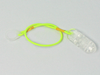 Single clip-on hook for one processor / hearing aid - neon yellow