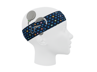 Universal cotton headband for sound processors - hearts