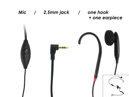 Geemarc CL HOOK 5 - induction loop / earhook with microphone and earpiece