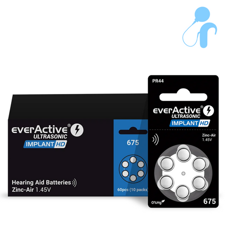 Batteries everActive ULTRASONIC IMPLANT HD 675 box (60 pcs)