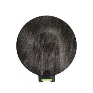 Tapa original serie Design Covers para bobinas MED-EL DL - pelo - negro cuervo (Jet Black Hair)