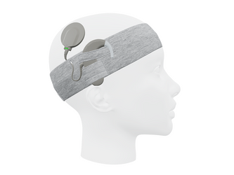 Bandeau universel pour processeurs audio / implants cochléaires - gris