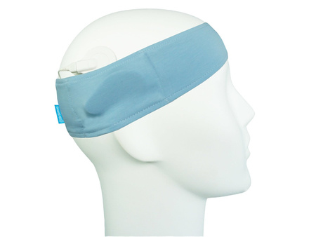 Sport headband for sound processors - light blue