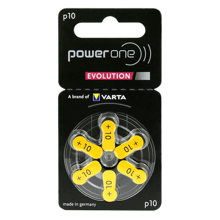 Piles pour appareil auditif VARTA Power One Evolution 10 / PR70 - 6 pièces