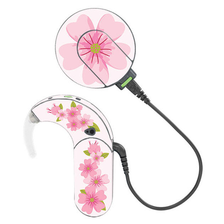 Adhesivo decorativo / skin para procesador de audio MED-EL Sonnet 1 / 2  - flores