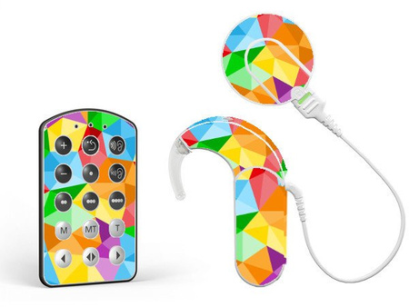 Adhesivo decorativo / skin para procesador de audio MED-EL Sonnet - arcoíris