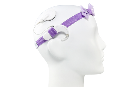 Bandeau EasyFlex GIRL pour appareils auditifs et/ou processeurs audio - nœud violet
