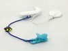 Single clip-on hook for processor / hearing aid - blue with car