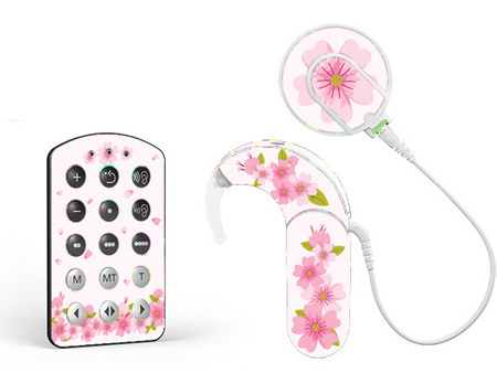 Adhesivo decorativo / skin para procesador de audio MED-EL Sonnet - flores