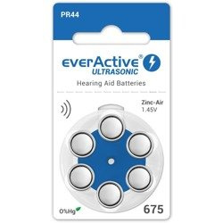 Piles pour appareils auditifs / audio processeurs everActive ULTRASONIC 675 blister (6 pièces)